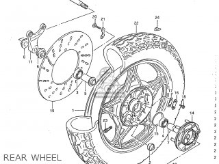 REAR WHEEL - GS1100G 1982 (Z) USA (E03)