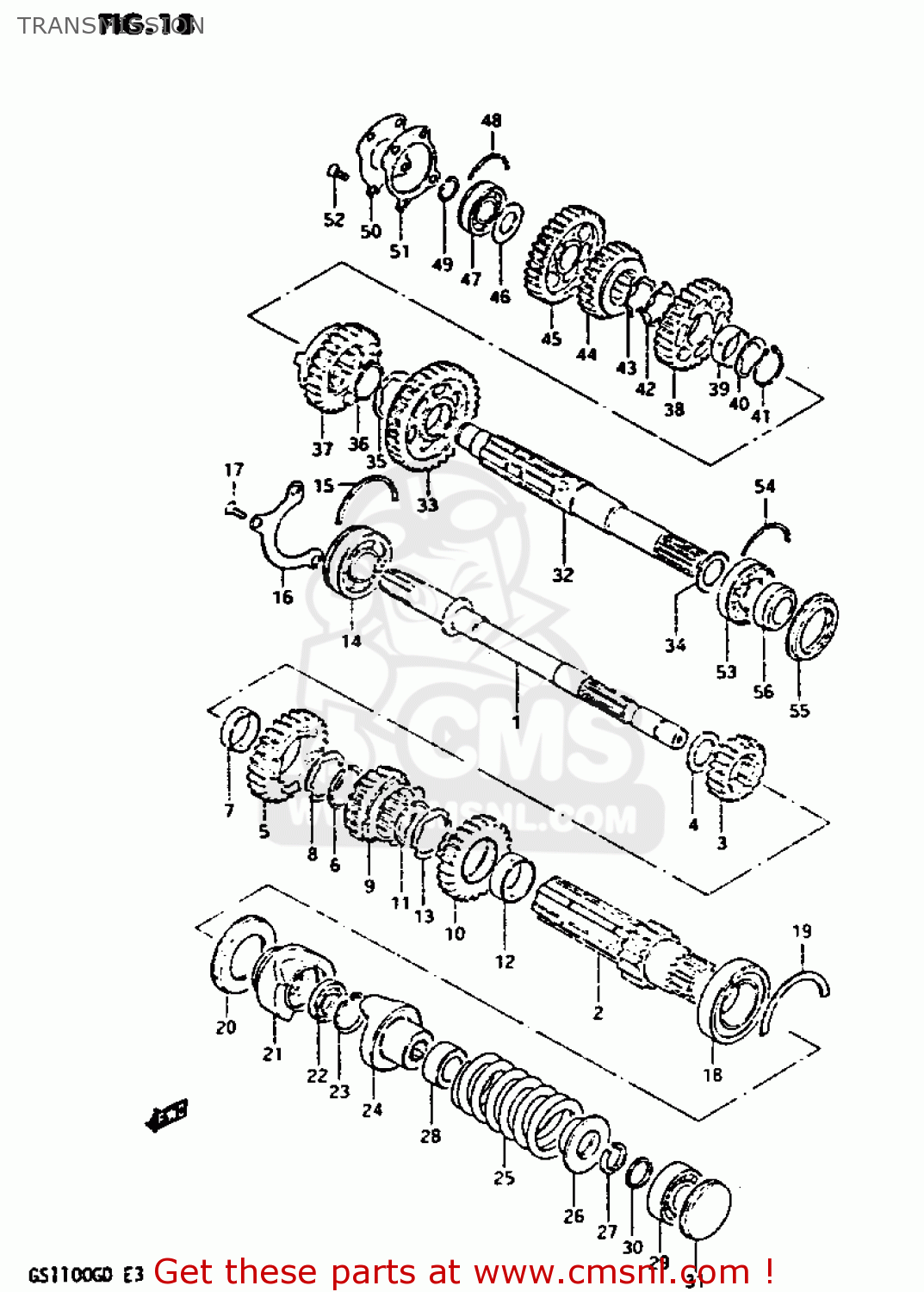 TRANSMISSION GS1100G 1983 (D) GENERAL EXPORT (E01)