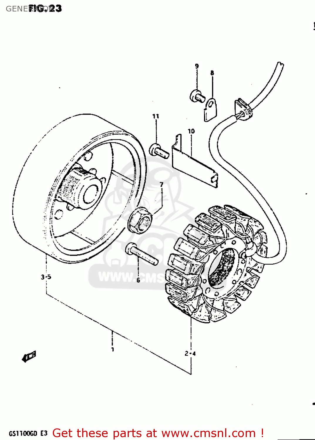 GENERATOR GS1100G 1983 (D) GENERAL EXPORT (E01)
