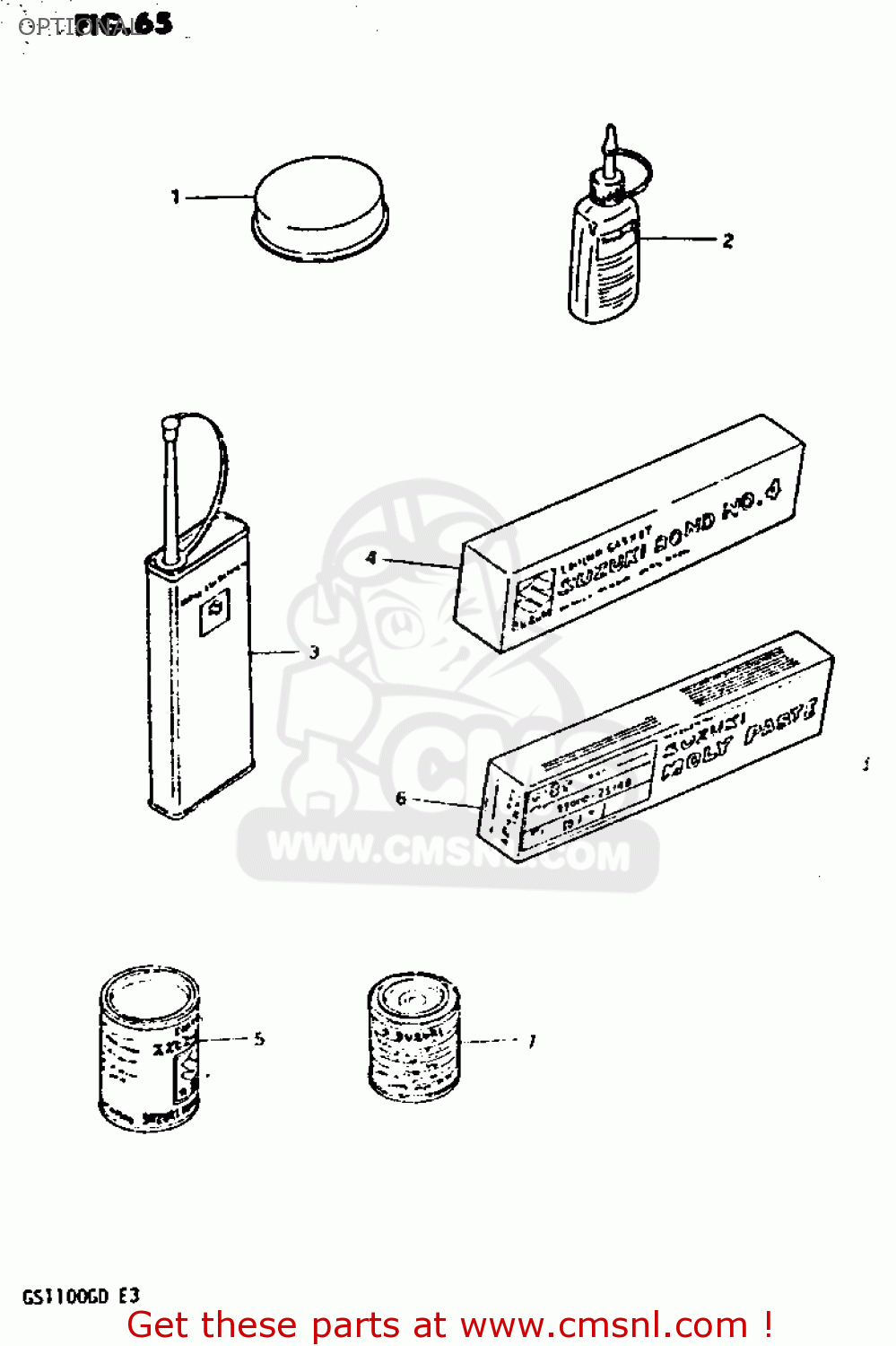 OPTIONAL GS1100G 1983 (D) GENERAL EXPORT (E01)