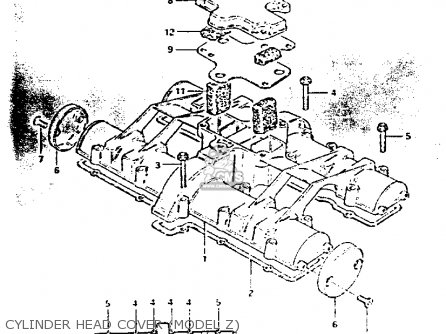 CYLINDER HEAD COVER (MODEL Z) - GS1100G 1983 (D) GENERAL EXPORT (E01)
