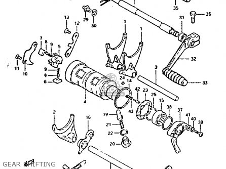 GEAR SHIFTING - GS1100G 1983 (D) GENERAL EXPORT (E01)