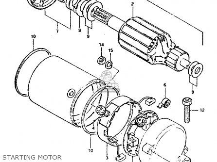 STARTING MOTOR - GS1100G 1983 (D) GENERAL EXPORT (E01)