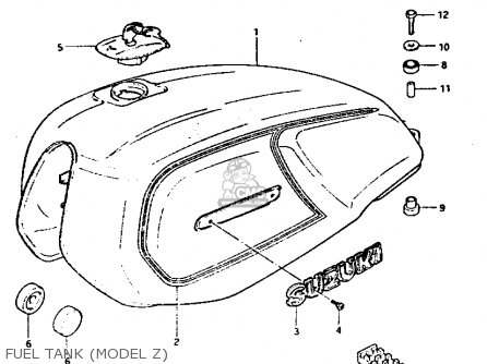 FUEL TANK (MODEL Z) - GS1100G 1983 (D) GENERAL EXPORT (E01)
