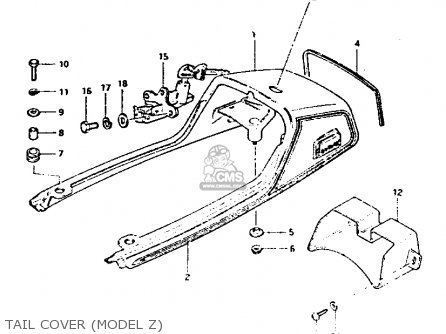 TAIL COVER (MODEL Z) - GS1100G 1983 (D) GENERAL EXPORT (E01)