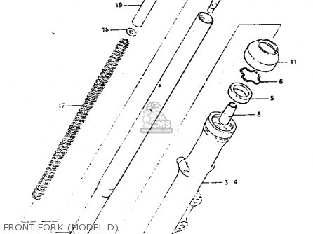 FRONT FORK (MODEL D) - GS1100G 1983 (D) GENERAL EXPORT (E01)