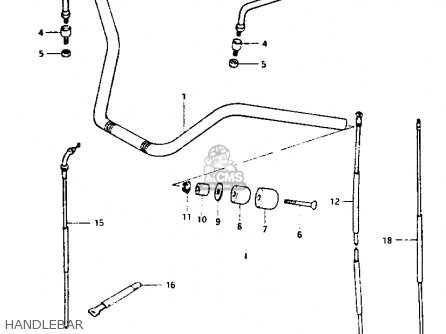 HANDLEBAR - GS1100G 1983 (D) GENERAL EXPORT (E01)