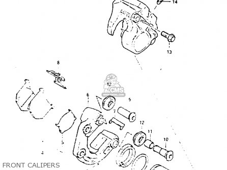 FRONT CALIPERS - GS1100G 1983 (D) GENERAL EXPORT (E01)