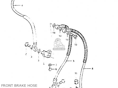 FRONT BRAKE HOSE - GS1100G 1983 (D) GENERAL EXPORT (E01)