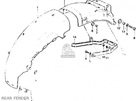 REAR FENDER - GS1100G 1983 (D) GENERAL EXPORT (E01)