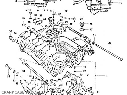 CRANKCASE (MODEL D) - GS1100G 1983 (D) GENERAL EXPORT (E01)