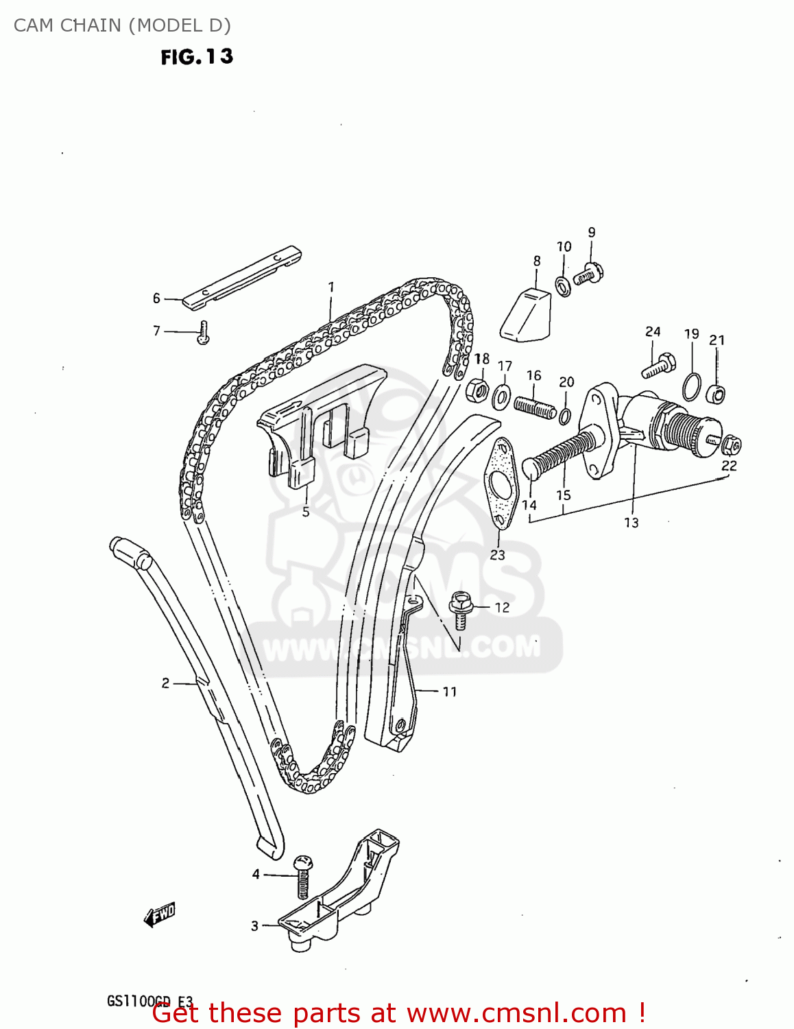 CAM CHAIN (MODEL D) GS1100G 1983 (D) USA (E03)
