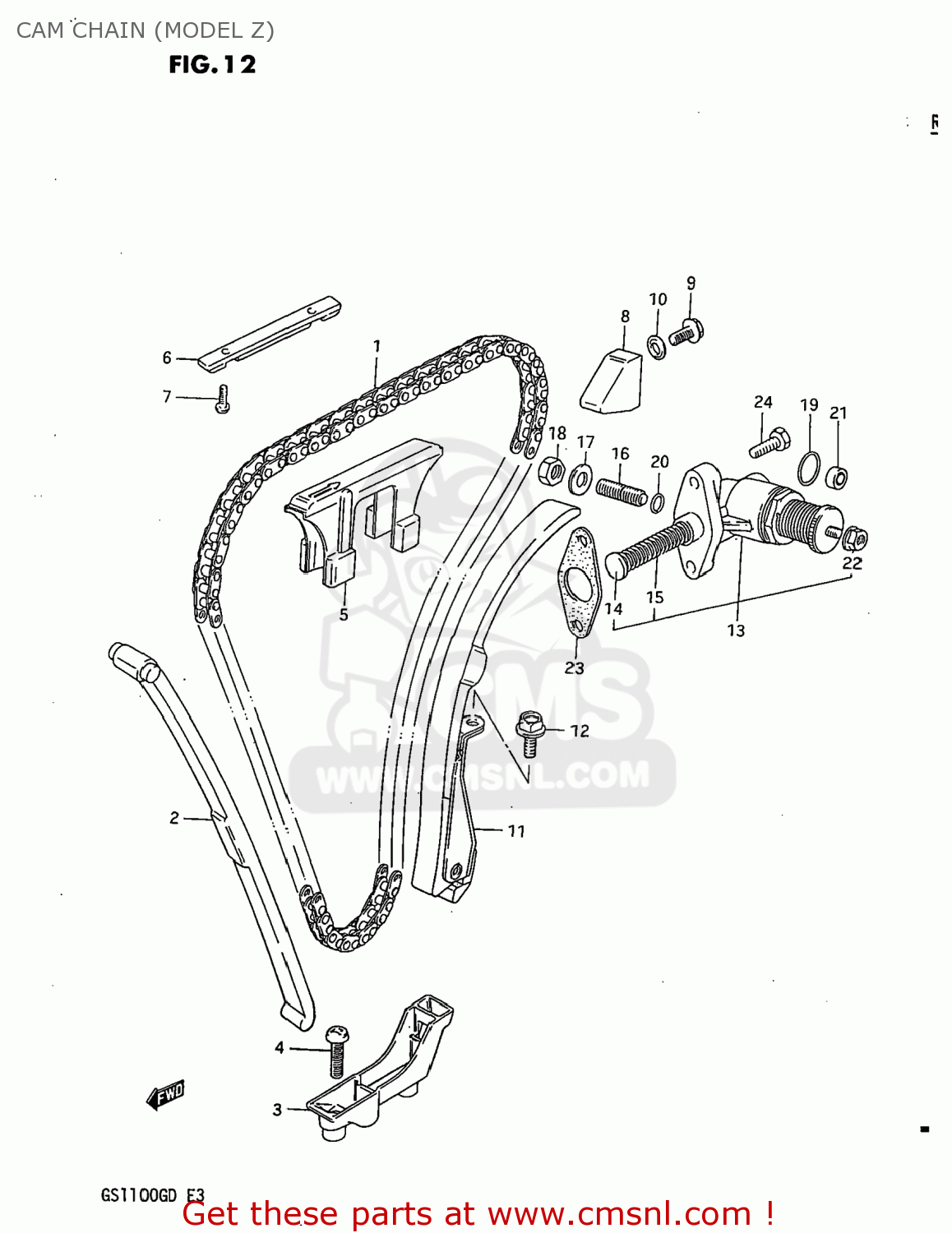 CAM CHAIN (MODEL Z) GS1100G 1983 (D) USA (E03)