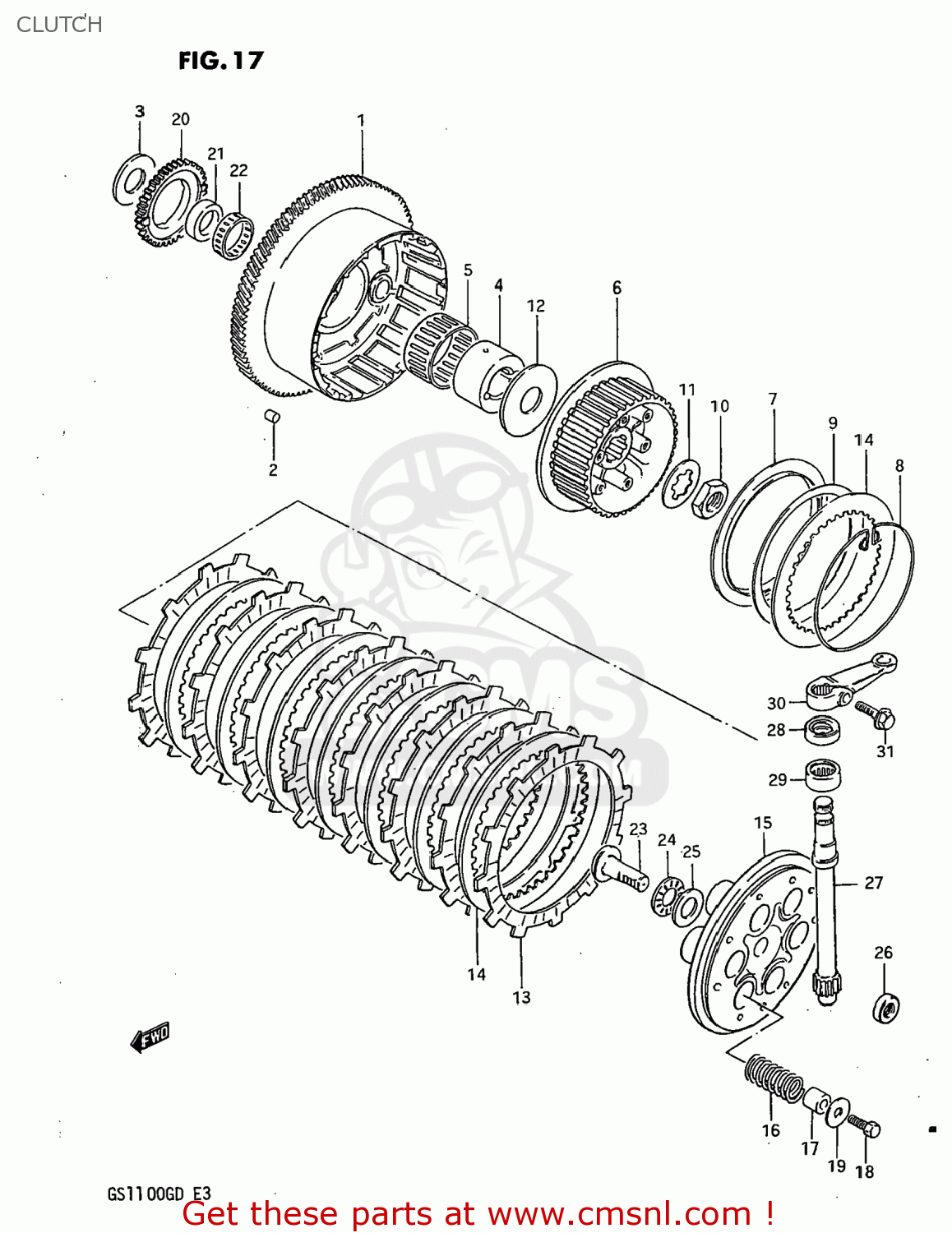 CLUTCH GS1100G 1983 (D) USA (E03)