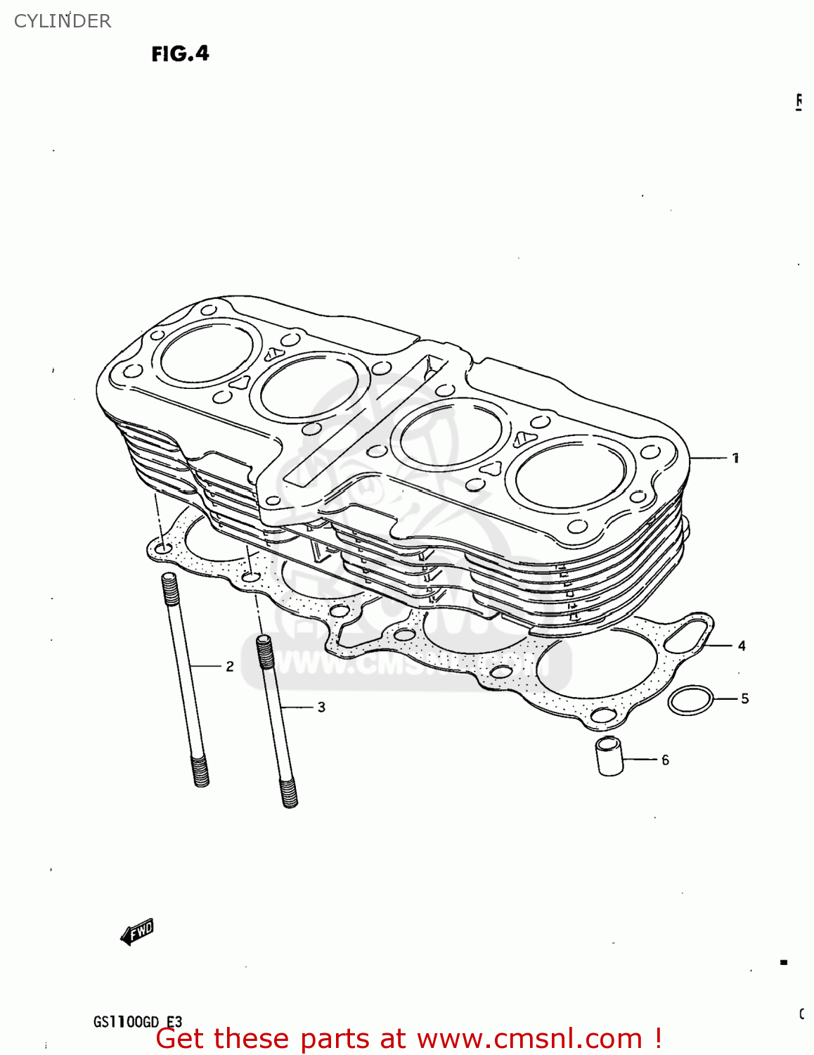 CYLINDER GS1100G 1983 (D) USA (E03)
