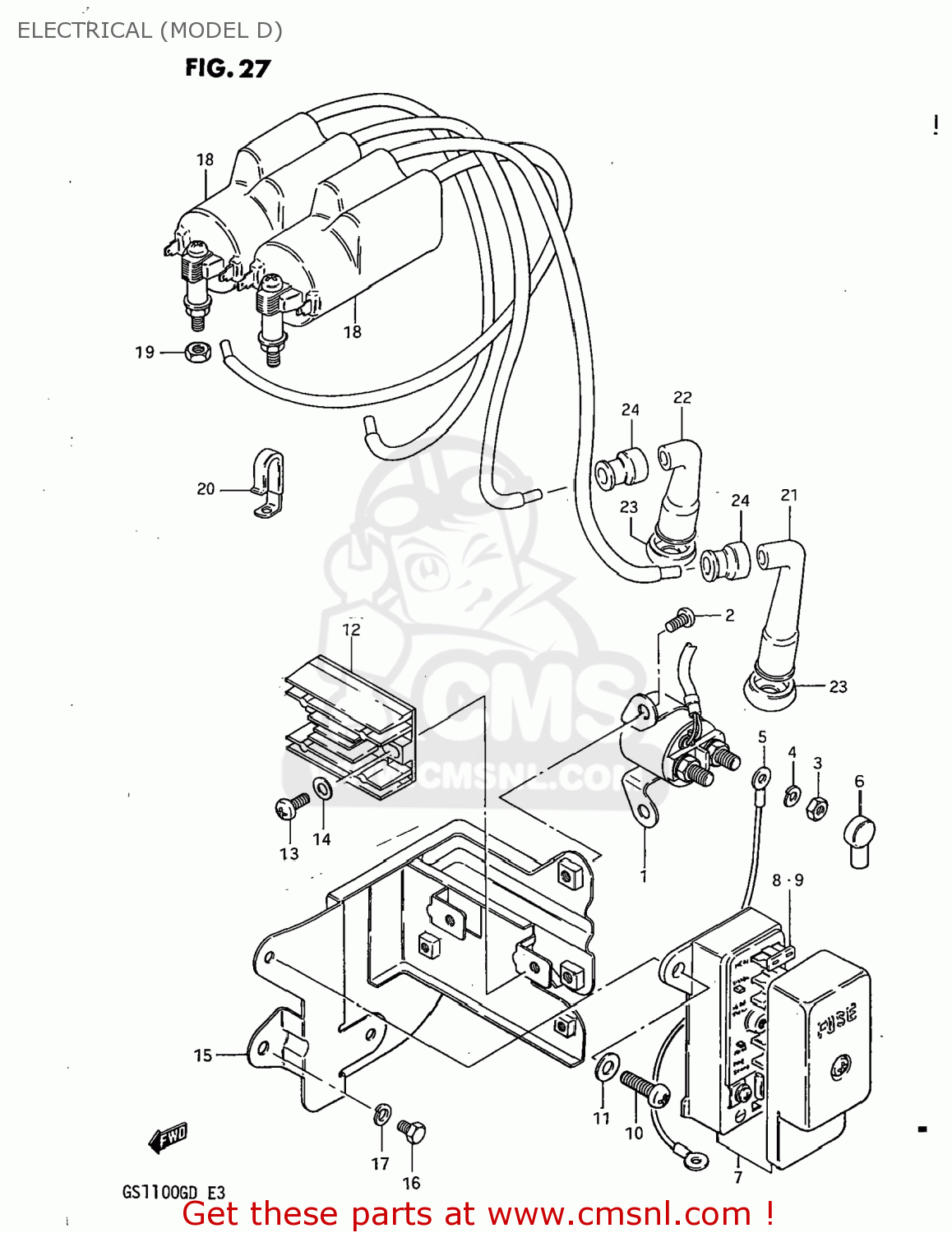 ELECTRICAL (MODEL D) GS1100G 1983 (D) USA (E03)