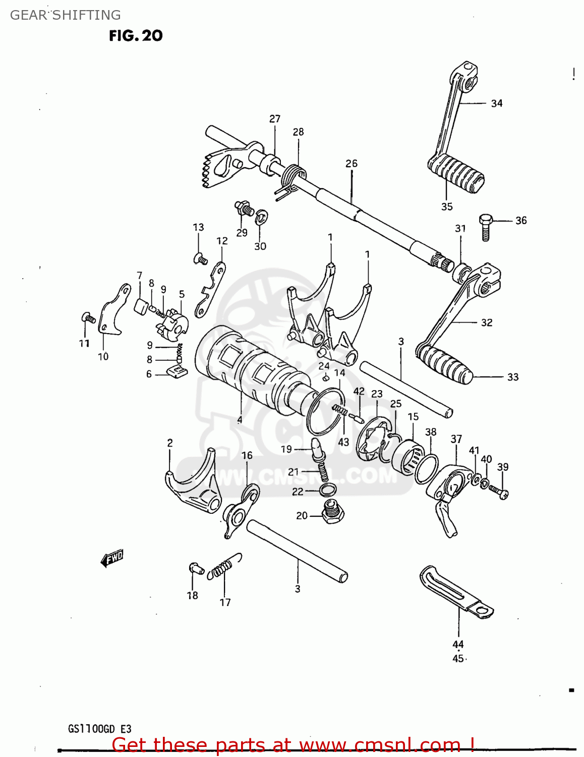 GEAR SHIFTING GS1100G 1983 (D) USA (E03)
