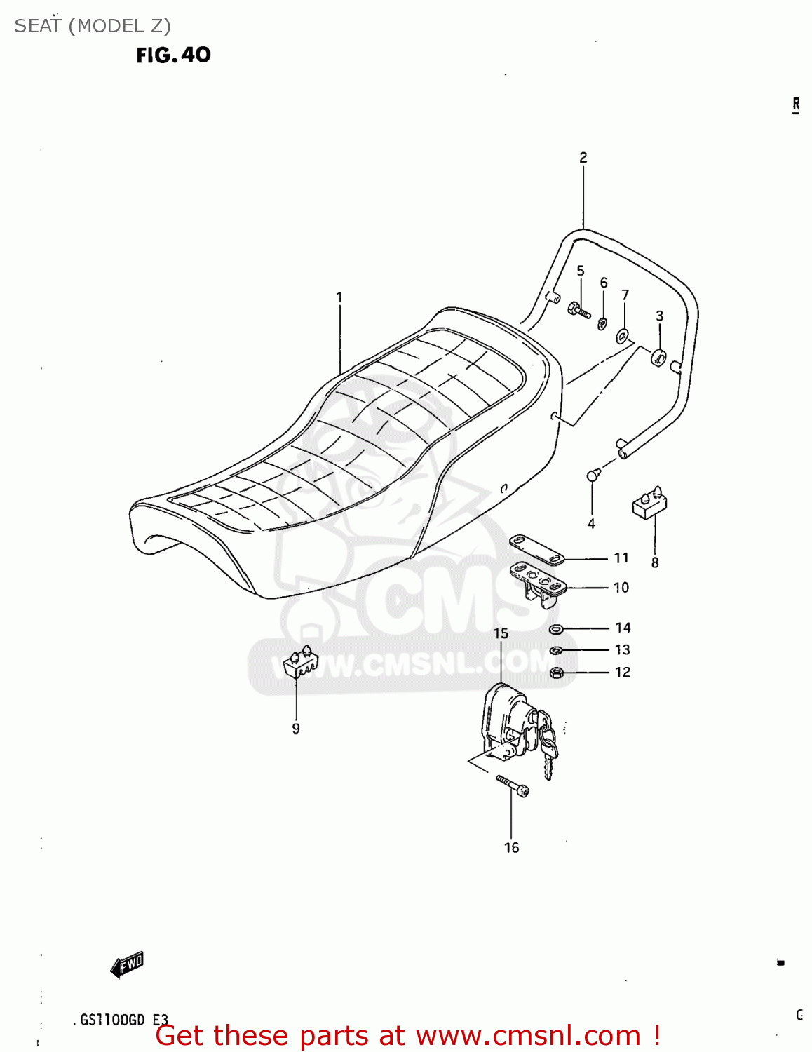 SEAT (MODEL Z) GS1100G 1983 (D) USA (E03)