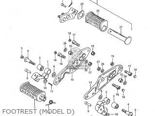 FOOTREST (MODEL D) - GS1100G 1983 (D) USA (E03)