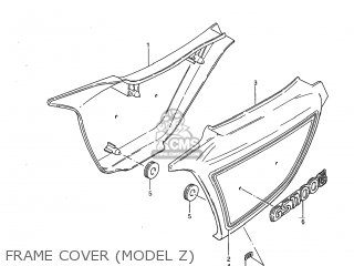 FRAME COVER (MODEL Z) - GS1100G 1983 (D) USA (E03)