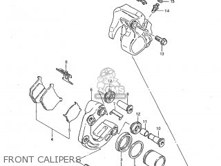 FRONT CALIPERS - GS1100G 1983 (D) USA (E03)