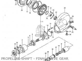PROPELLER SHAFT - FINAL DRIVE GEAR - GS1100G 1983 (D) USA (E03)