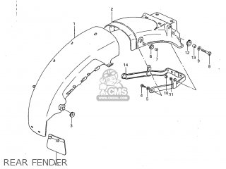 REAR FENDER - GS1100G 1983 (D) USA (E03)