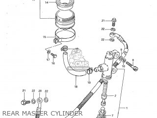 REAR MASTER CYLINDER - GS1100G 1983 (D) USA (E03)