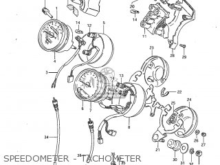 SPEEDOMETER - TACHOMETER - GS1100G 1983 (D) USA (E03)