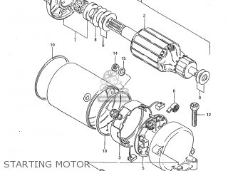 STARTING MOTOR - GS1100G 1983 (D) USA (E03)