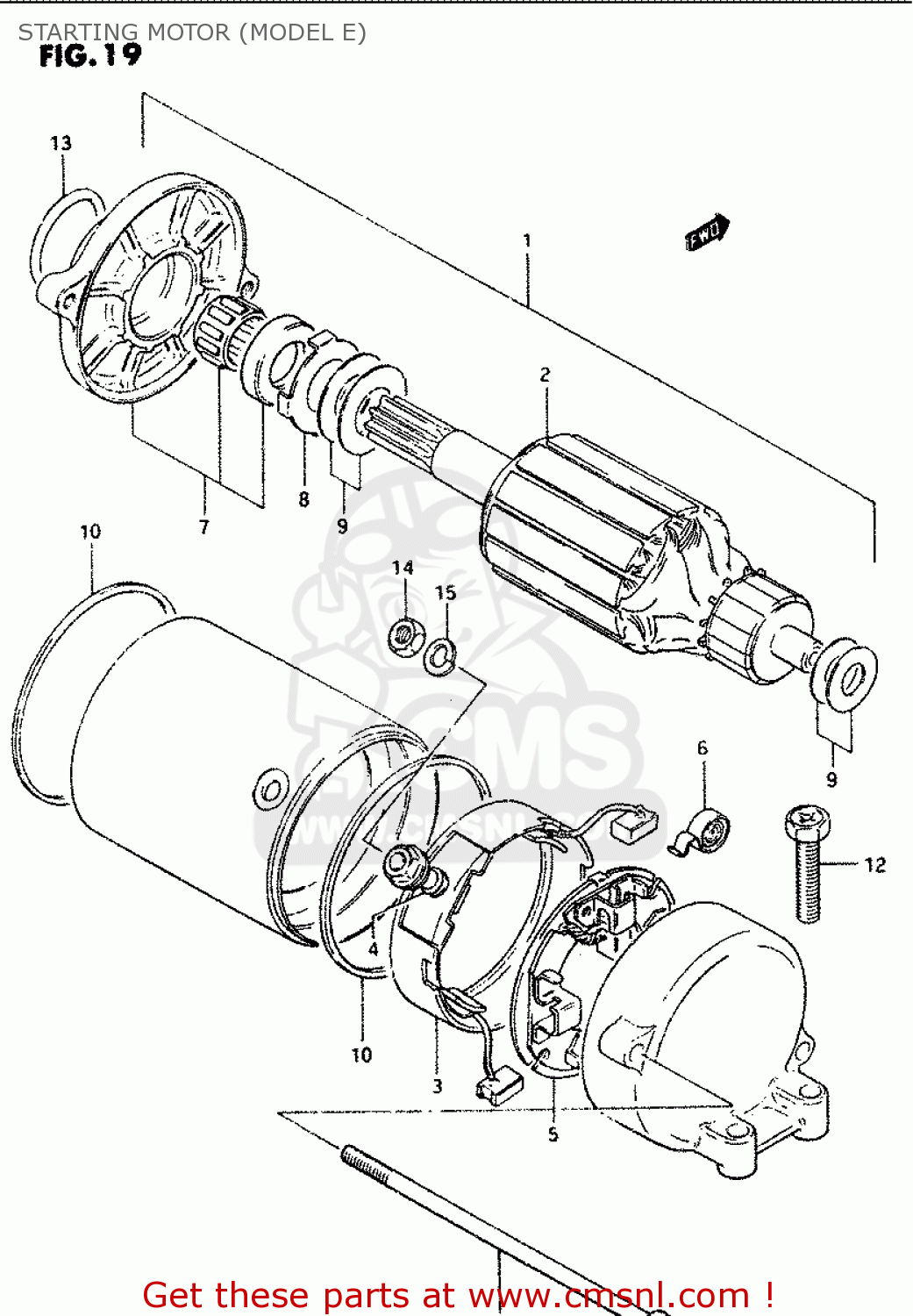 STARTING MOTOR (MODEL E) GS1100G 1984 (E) GENERAL EXPORT (E01)