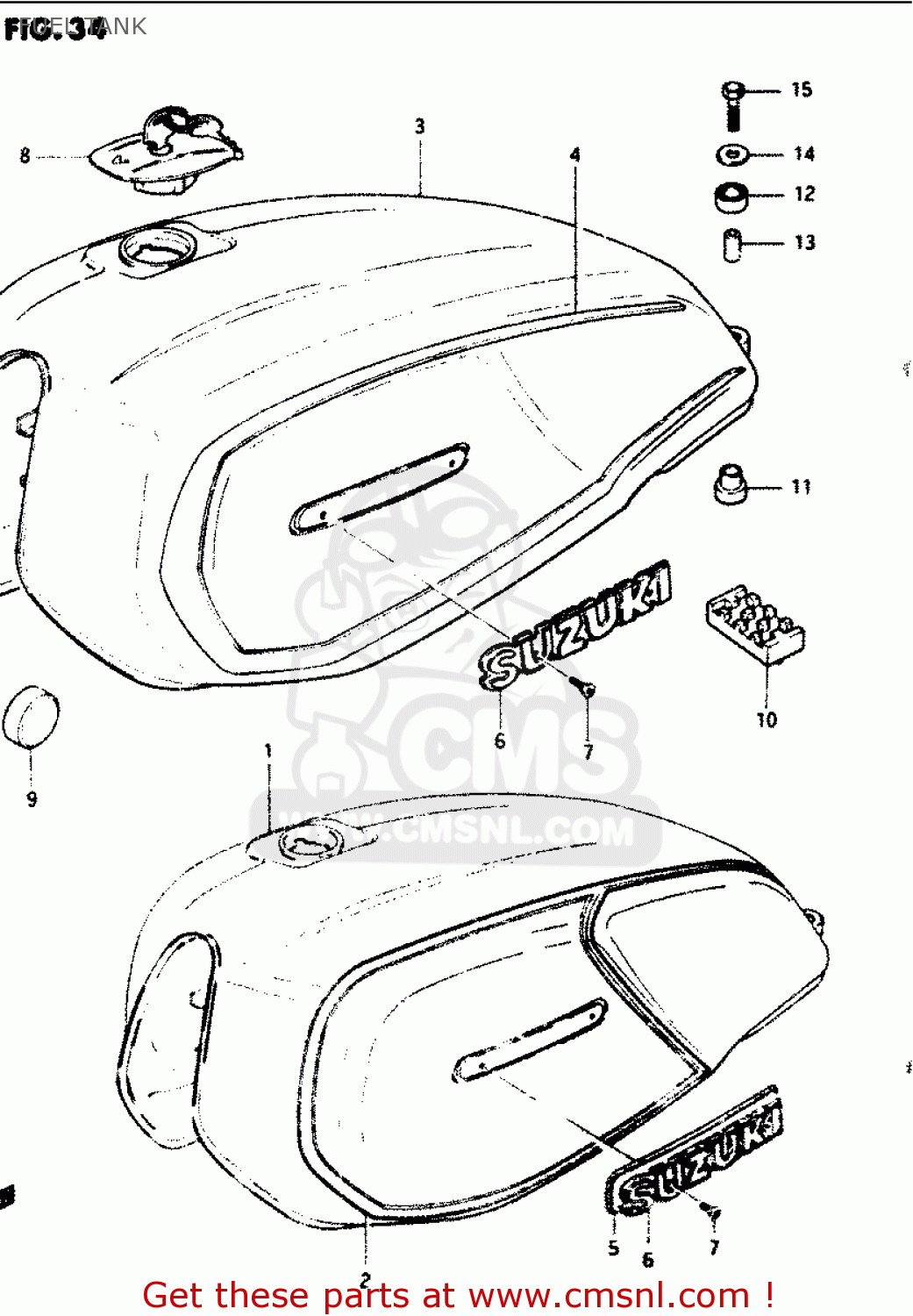 FUEL TANK GS1100G 1984 (E) GENERAL EXPORT (E01)