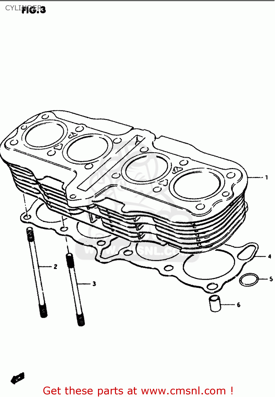 CYLINDER GS1100G 1984 (E) GENERAL EXPORT (E01)