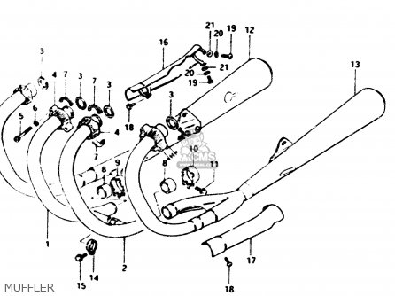 MUFFLER - GS1100G 1984 (E) GENERAL EXPORT (E01)