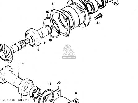 SECONDARY DRIVE GEAR - GS1100G 1984 (E) GENERAL EXPORT (E01)