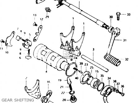 GEAR SHIFTING - GS1100G 1984 (E) GENERAL EXPORT (E01)