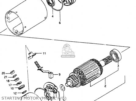 STARTING MOTOR (MODEL F/G) - GS1100G 1984 (E) GENERAL EXPORT (E01)
