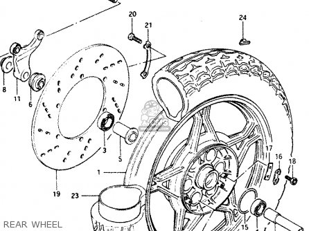 REAR WHEEL - GS1100G 1984 (E) GENERAL EXPORT (E01)