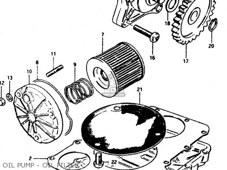 OIL PUMP - OIL FILTER - GS1100G 1984 (E) GENERAL EXPORT (E01)