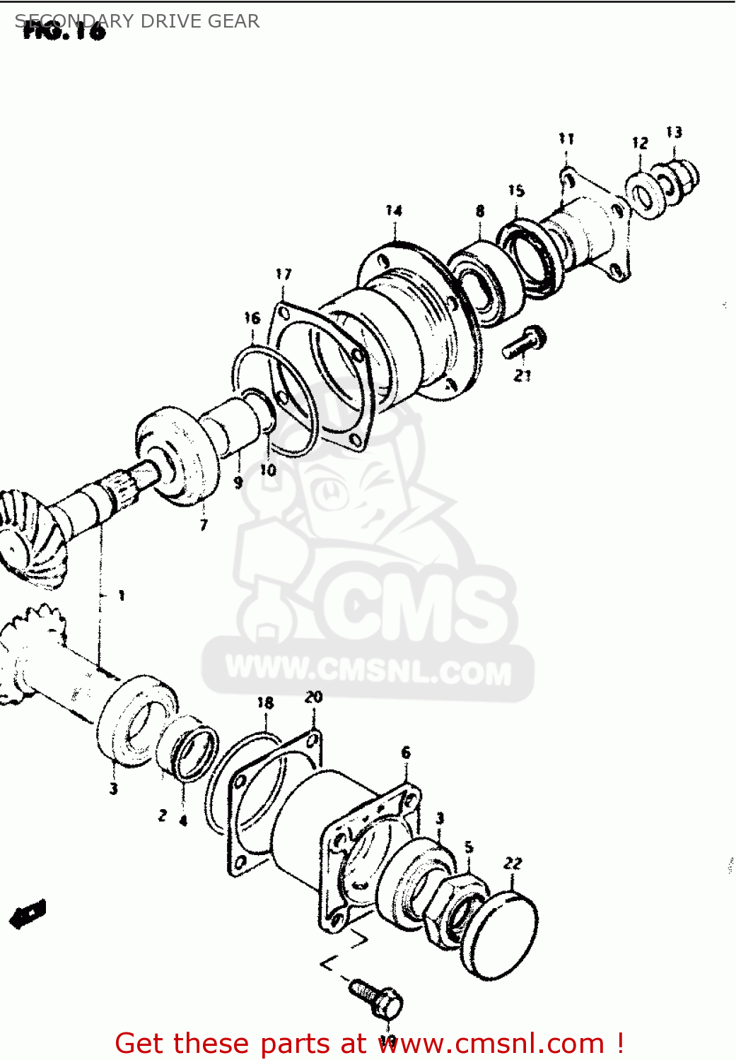 SECONDARY DRIVE GEAR GS1100G 1985 (F) GENERAL EXPORT (E01)