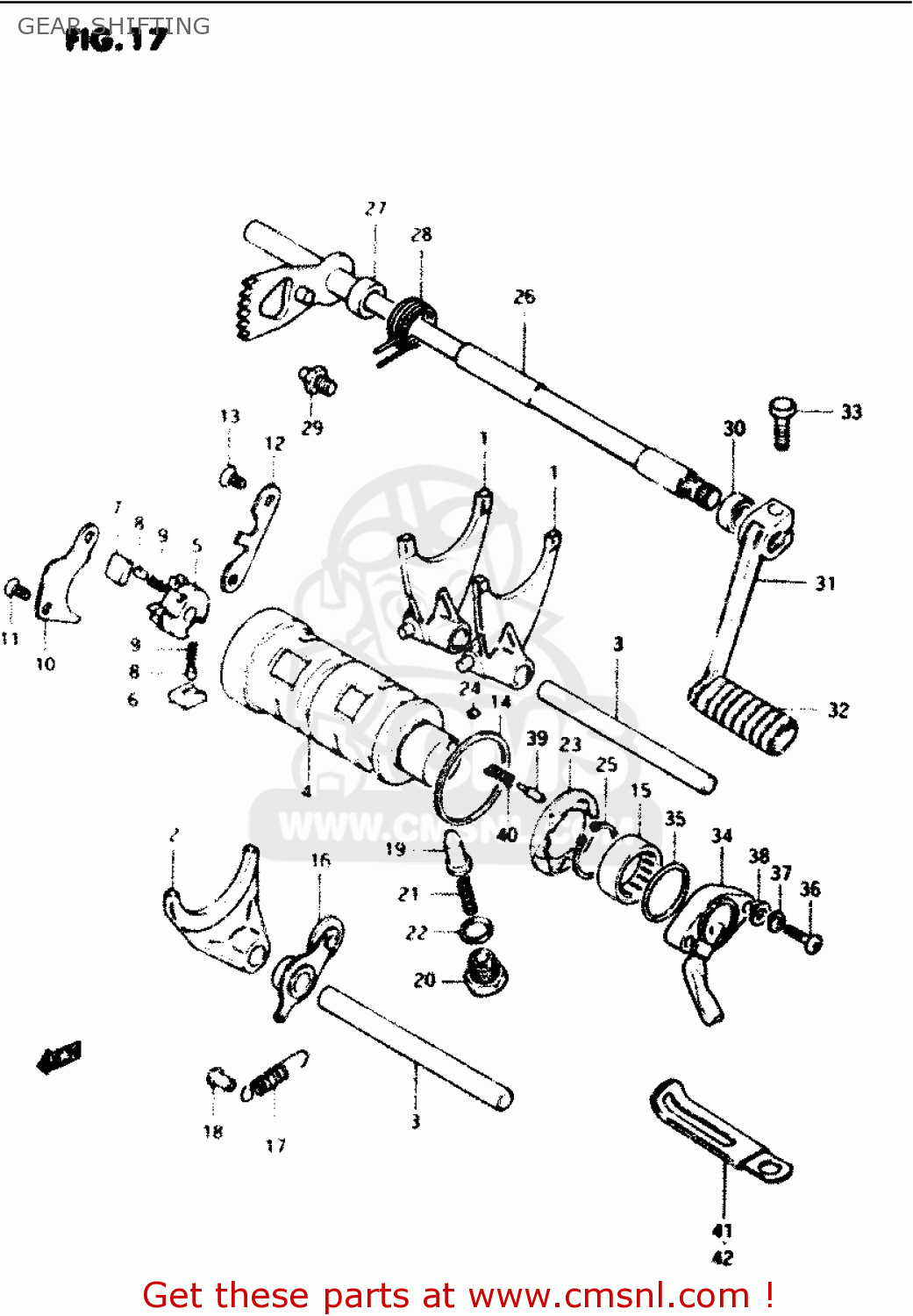 GEAR SHIFTING GS1100G 1985 (F) GENERAL EXPORT (E01)