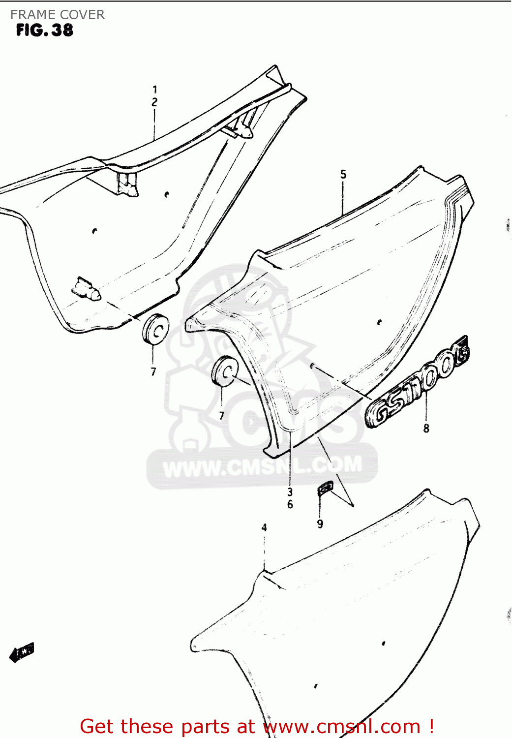FRAME COVER GS1100G 1985 (F) GENERAL EXPORT (E01)