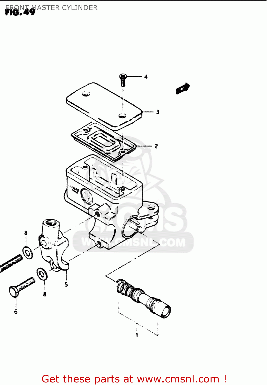 FRONT MASTER CYLINDER GS1100G 1985 (F) GENERAL EXPORT (E01)