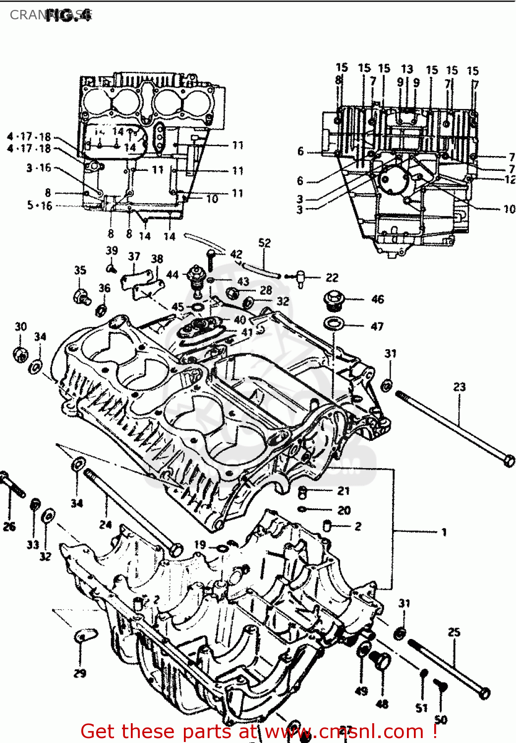 CRANKCASE GS1100G 1985 (F) GENERAL EXPORT (E01)
