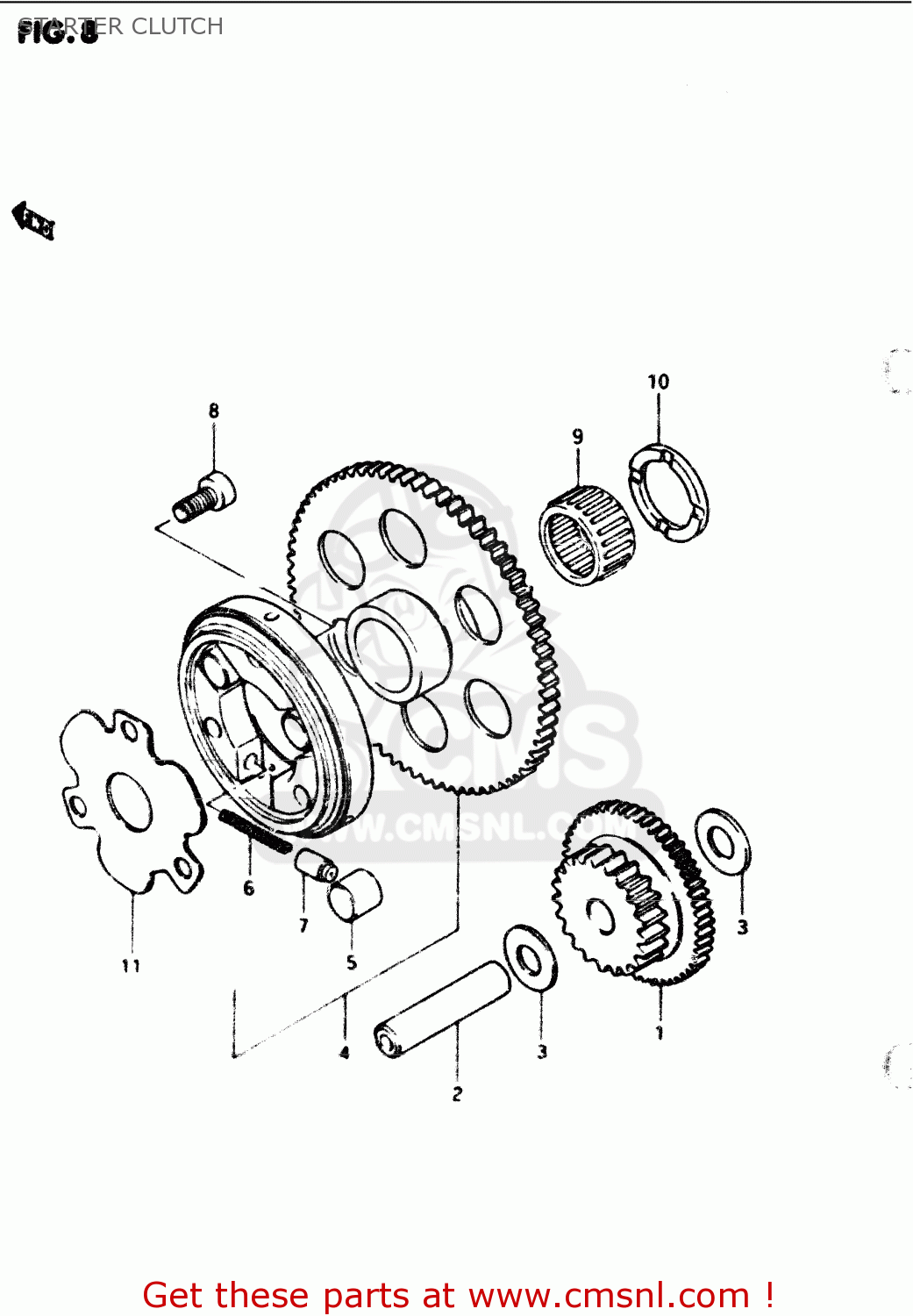 STARTER CLUTCH GS1100G 1985 (F) GENERAL EXPORT (E01)