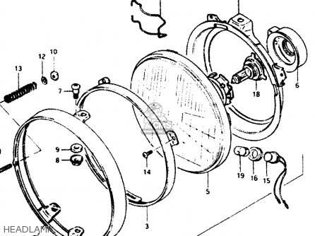 HEADLAMP - GS1100G 1985 (F) GENERAL EXPORT (E01)