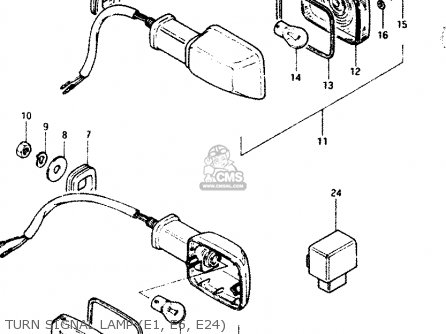 TURN SIGNAL LAMP (E1, E6, E24) - GS1100G 1985 (F) GENERAL EXPORT (E01)