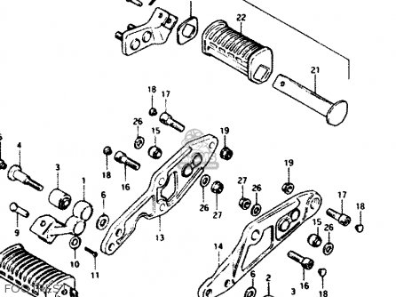 FOOTREST - GS1100G 1985 (F) GENERAL EXPORT (E01)