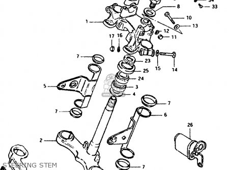 STEERING STEM - GS1100G 1985 (F) GENERAL EXPORT (E01)