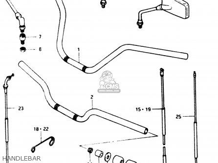HANDLEBAR - GS1100G 1985 (F) GENERAL EXPORT (E01)